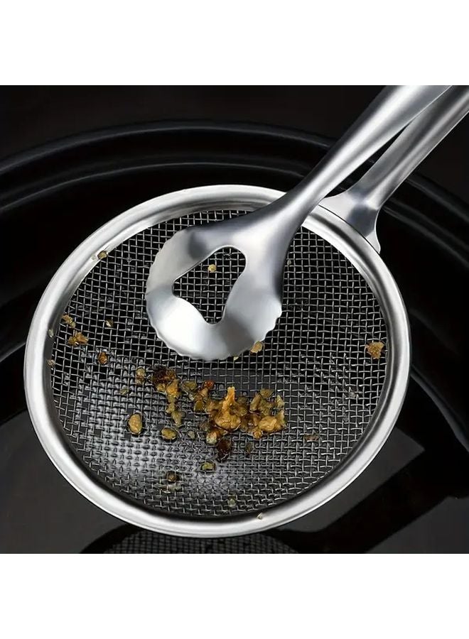 2pcs Silvery Stainless Steel Strainer Tongs for Frying Draining and Serving Food - Image 4